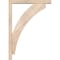 Ekena Millwork Thorton Block Smooth Bracket w/ Offset Brace, Douglas Fir, 3 1/2"W x 20"D x 28"H BKT0402X20X28THR05SDF - alternate 3